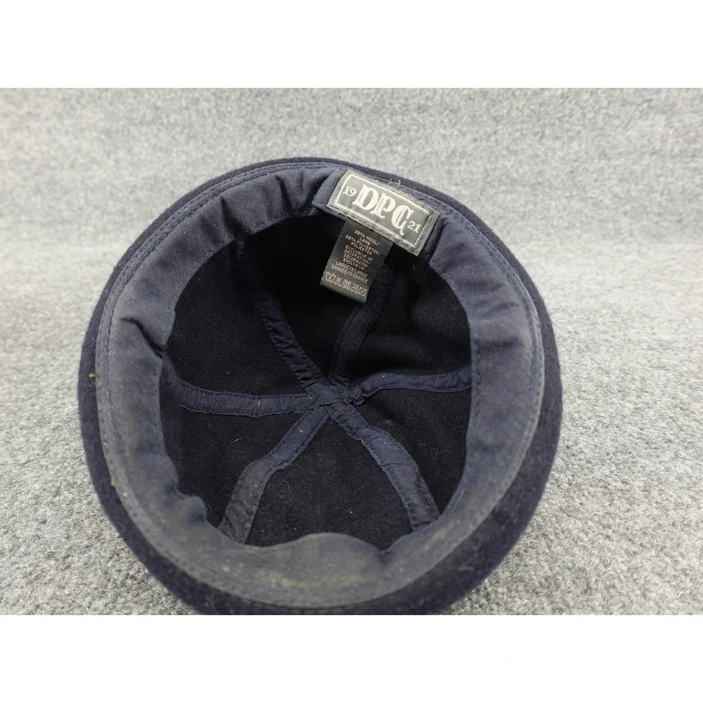 DPC 1921‎ Docker Hat Mens L/XL Navy Blue Brimless Wool Blend Skull Cap